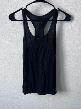 Black Smartwool lightweight racerback tank top, size Medium M, hiking, running